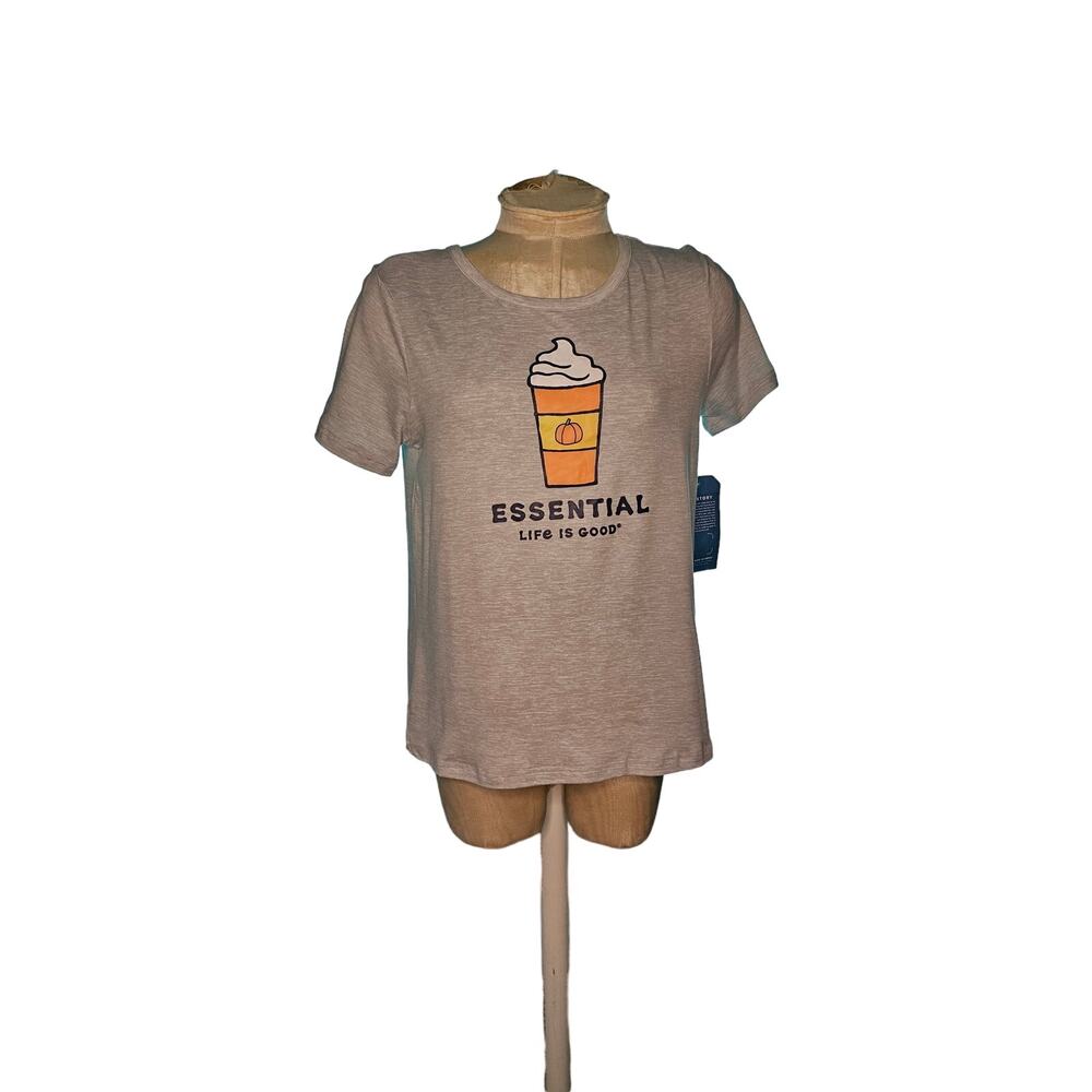 Life is good spice latte‎ essential sleep top small NWT